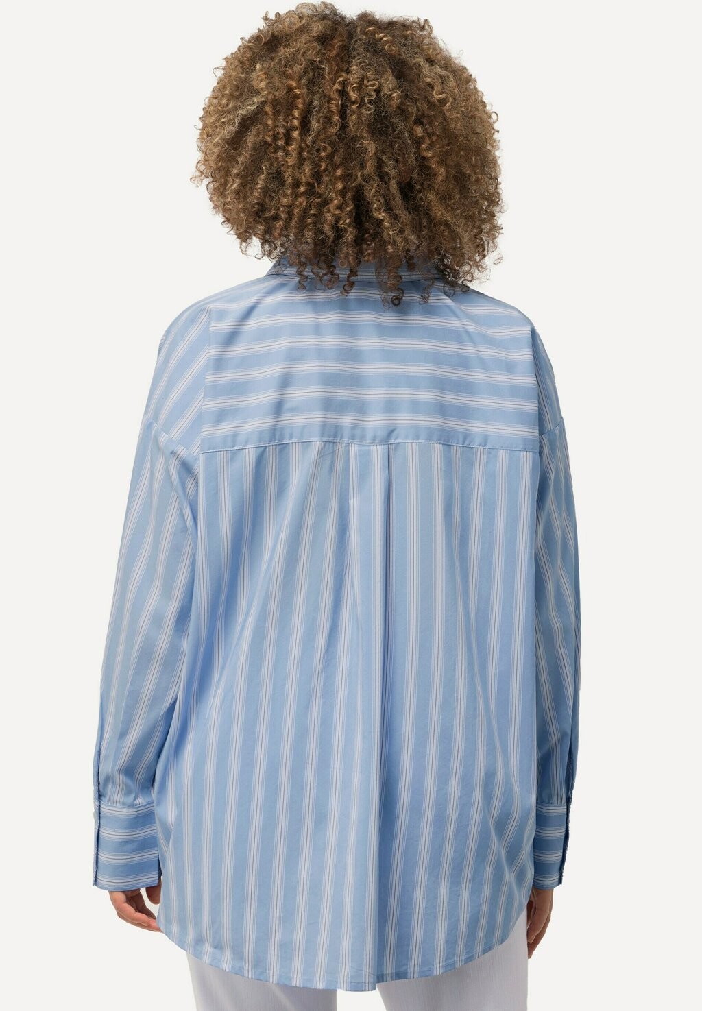 

Блузка на пуговицах STRIPED STRETCH FIT Ulla Popken, светло-голубой