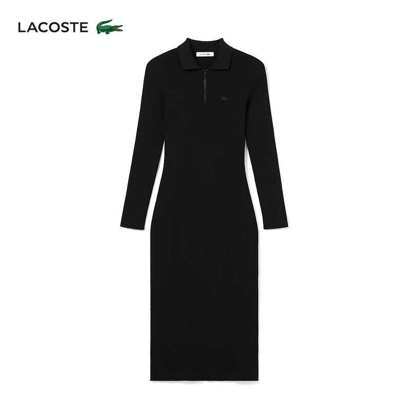 

Платье-поло Lacoste на молнии, черный