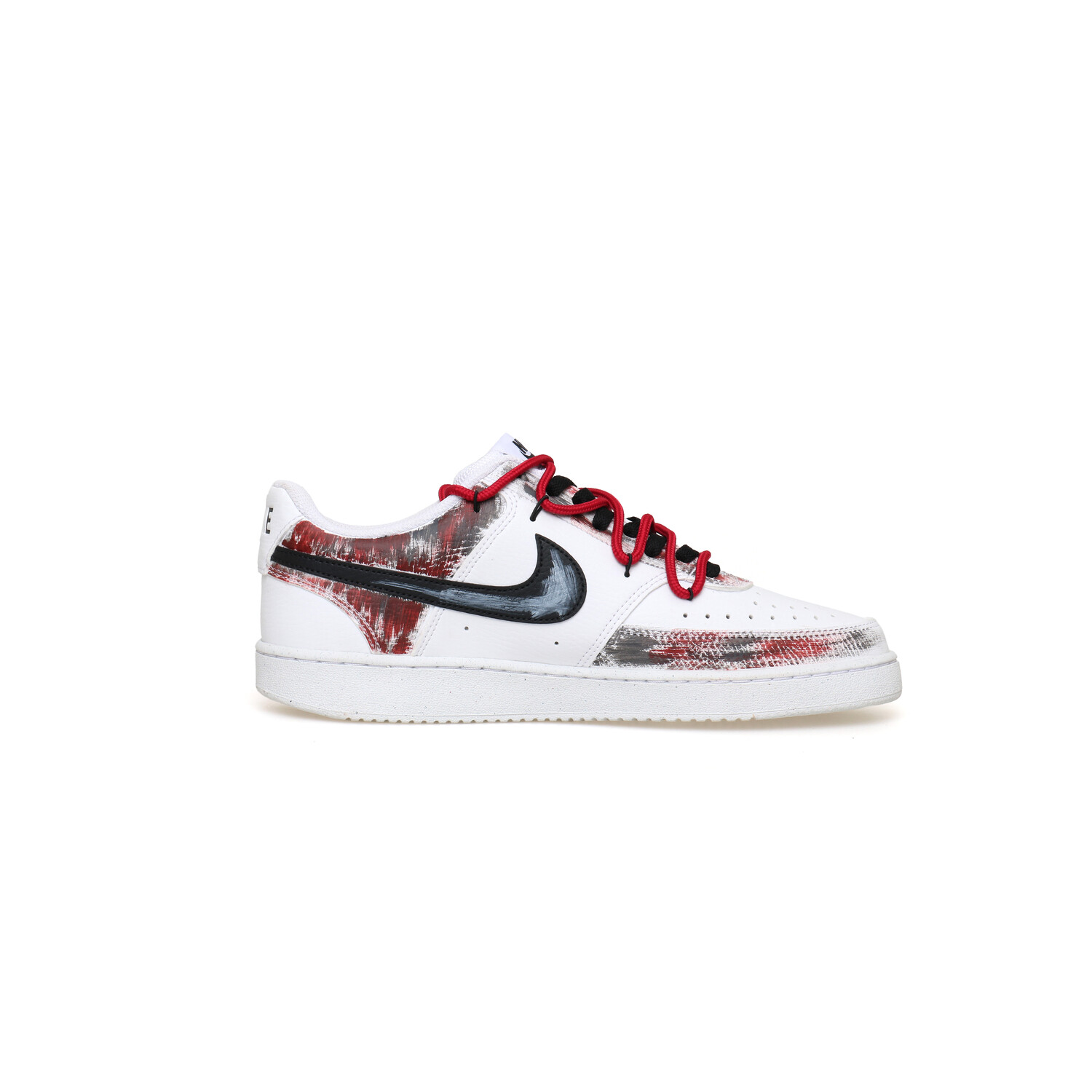 

Кроссовки Nike Court Vision Low Skateboarding Shoes Men Low-top Black/Red, черный/красный