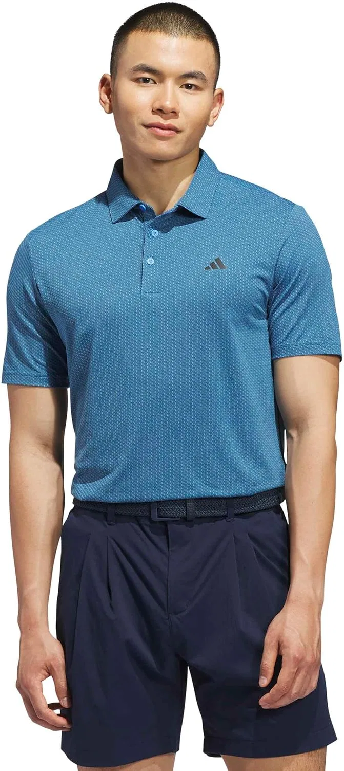 Поло мужское, дышащее, adidas, Lucid Ray Blue, Black