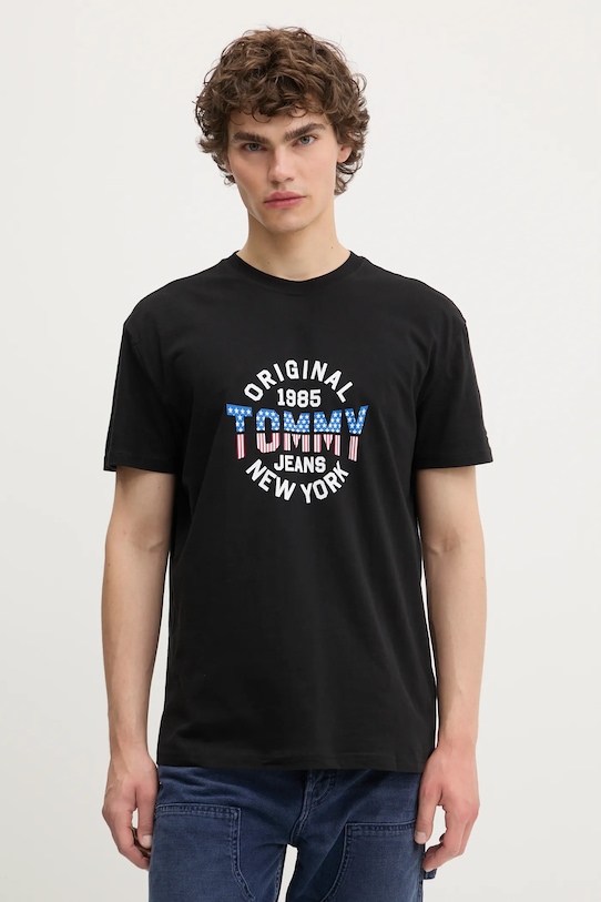 

Хлопковая футболка Tommy Jeans, черный