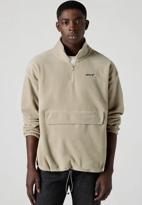 Толстовка на молнии Levi'S Lse rlxd graphic zip pch fleece jumper, цвет винтажный хаки