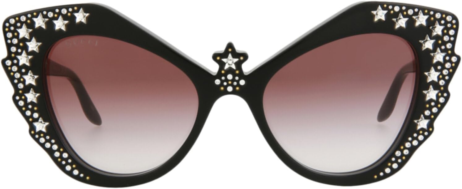 

Солнцезащитные очки Gucci «Кошачий глаз» черного, черно-красного цвета, класса люкс, изготовлены в Италии, оправа из ацетата, дизайнерская мода для повседневной роскоши