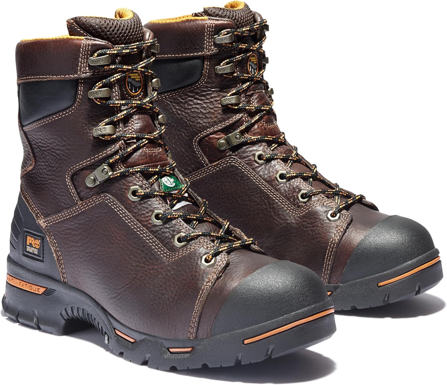 Timberland PRO мужские рабочие ботинки Endurance 8 дюймов со стальным защитным носком и защитой от проколов, Briar Brown — фото 2