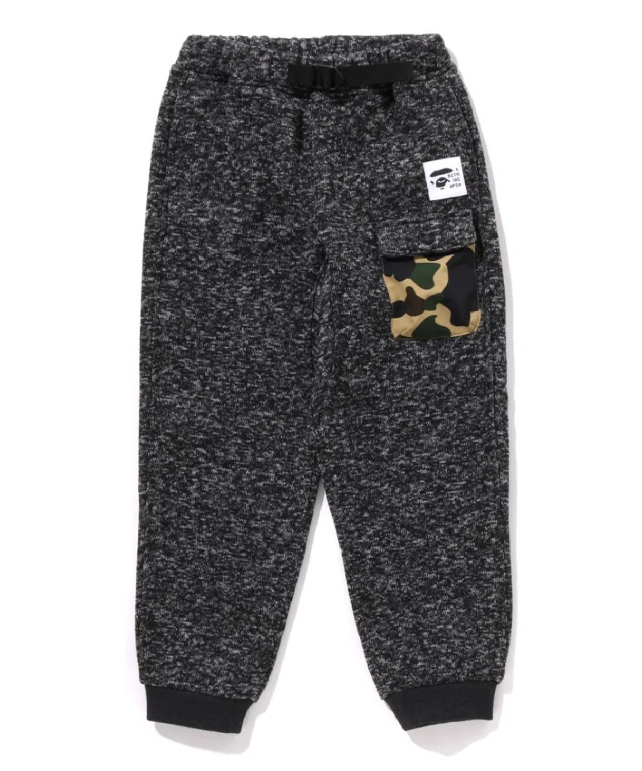 Брюки спортивные с камуфляжным карманом BAPE Kids, 1ST CAMO, хлопок/полиэстер, оливковый — фото 2