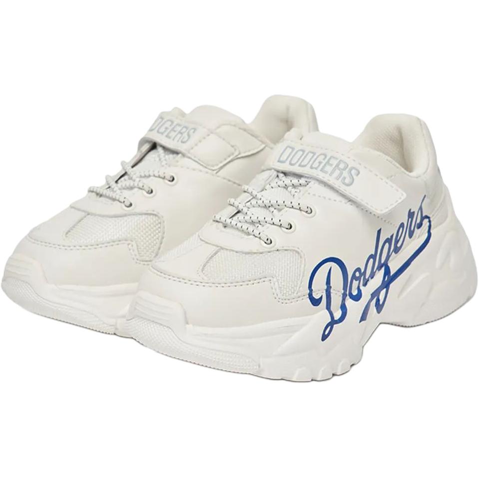 MLB KIDS Synthetic Leather Low top Kids Lifestyle Shoes White Blue Kids' — фото 4
