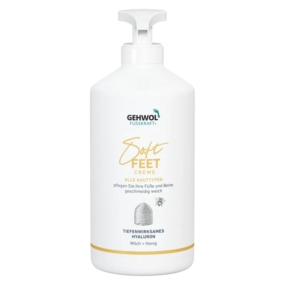 Крем для ног GEHWOL Fusskraft Soft Feet с гиалуроном и мочевиной, 500 мл с дозатором Gehwol