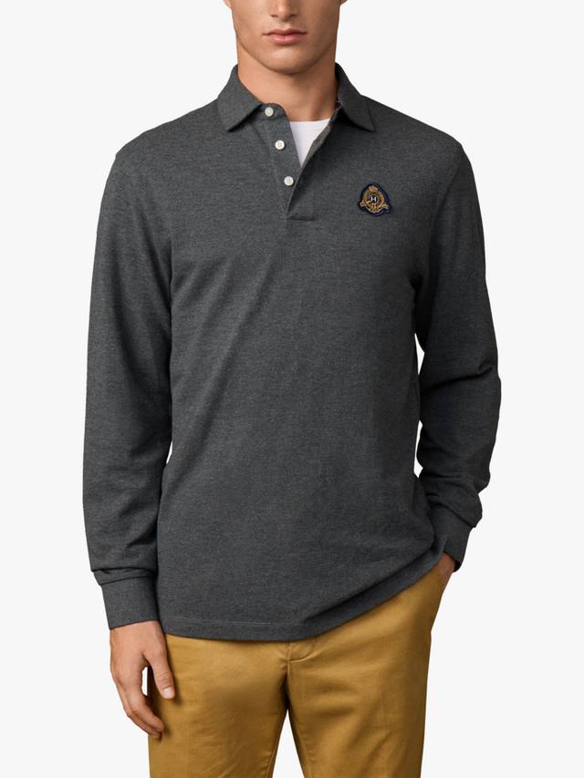 

Классическая хлопковая поло с длинными рукавами Hackett London