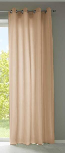 

Штора с люверсами Gardinenbox Microsatin blickdicht Ösen, 140x245x1 см, песочный
