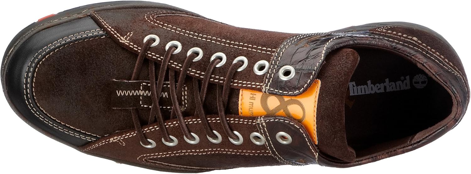 Timberland VB OX DK Brown Suede 61596 мужские кроссовки — фото 3