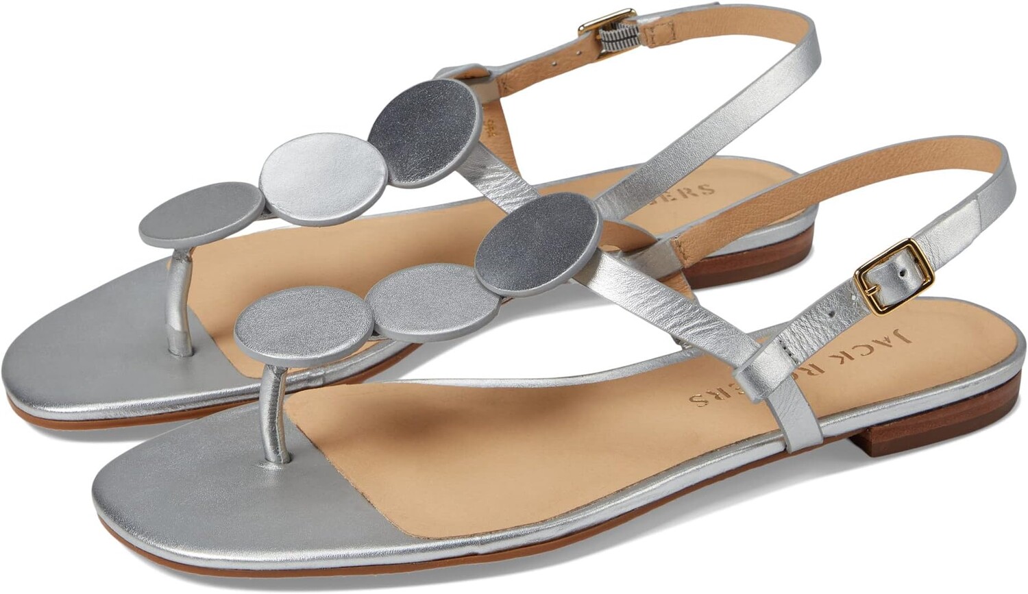 

Сандалии Jack Rogers Worth Flat Sandal, серебряный