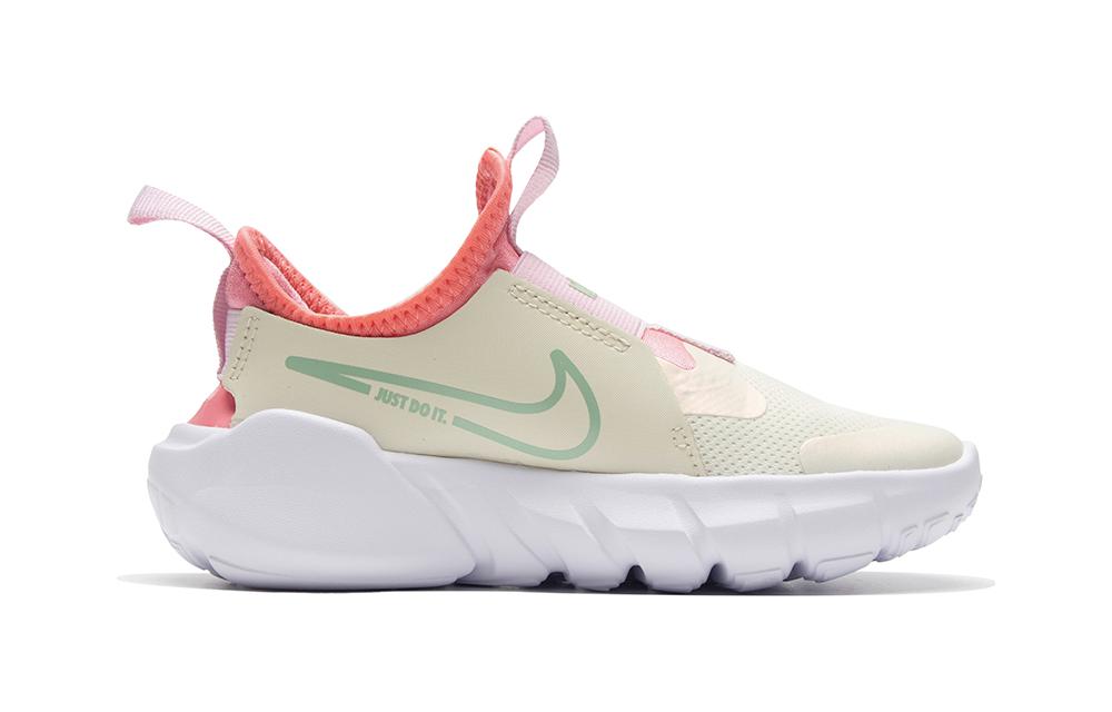 Flex Runner 2 Se нескользящие низкие детские беговые кроссовки Green Pink White для детей 3-7 лет Nike, розовый — фото 4