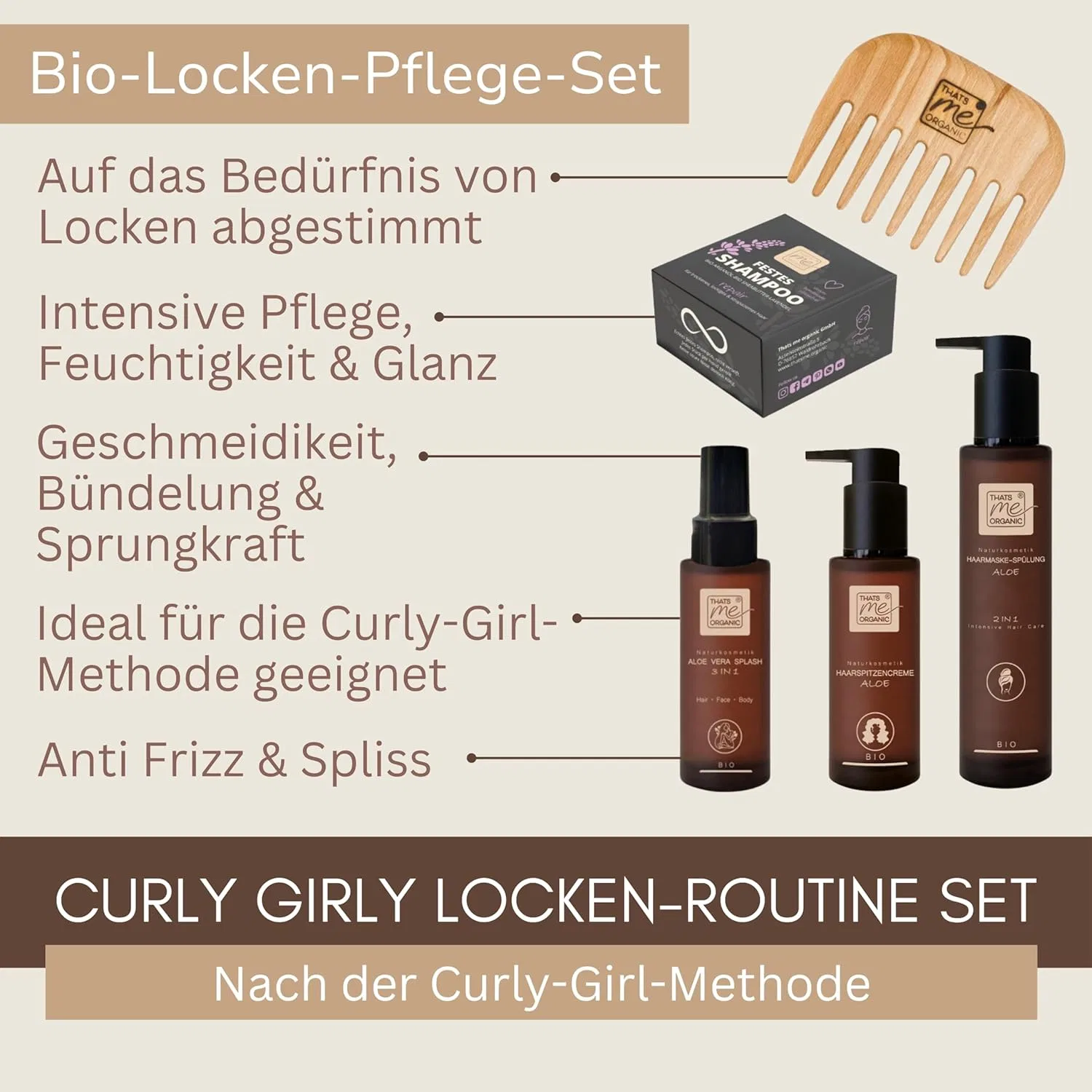Набор для ухода за вьющимися волосами Curly Girly Curl Routine Set от Thats me Organic Thats Me Organic — фото 2