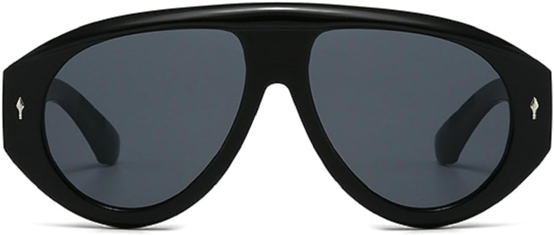 

Модные солнцезащитные очки-пилот для женщин, защита от УФ-излучения UV400, ретро-стиль Y2K, декор с заклепками, градиентный переход цвета, модные мужские круглые солнцезащитные очки mincl, C1