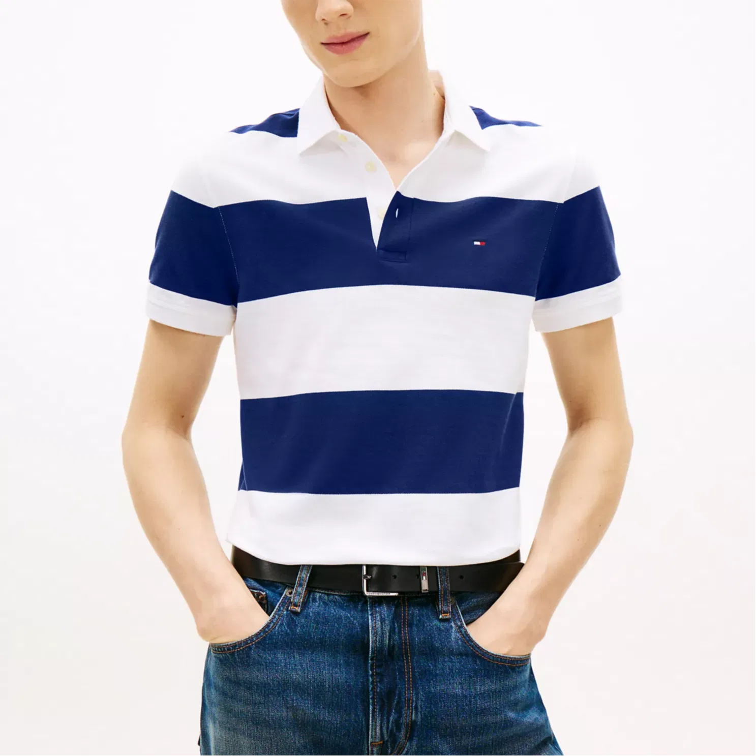 Поло мужское Tommy Hilfiger, Marine Stripes — фото 4