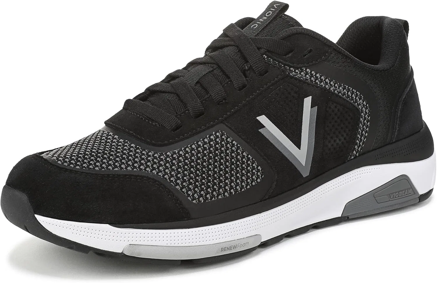 Мужские вязаные кроссовки Vionic Walk Strider, 2-Black Knit Suede