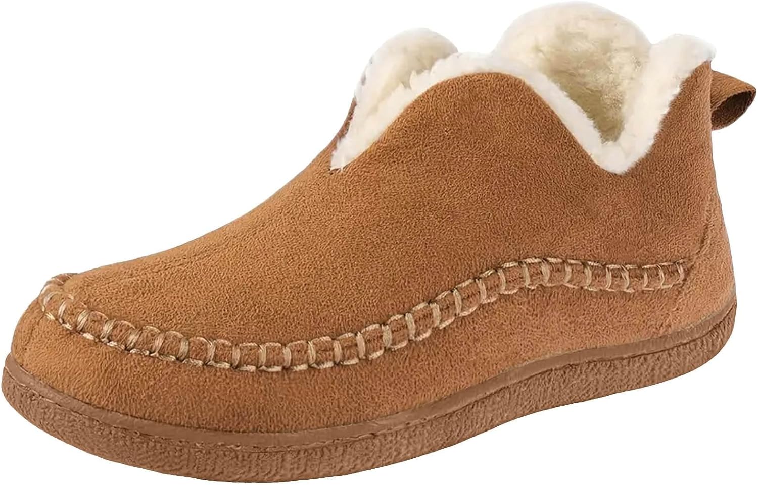 

Женские ботильоны-тапочки Zyuoel из замши и кожи, сандалии на танкетке, комфортные нескользящие ботинки, мужские тапочки, мягкая Cushioned стелька, домашняя обувь с резиновой подошвой и подкладкой из шерстяной смеси для дома и улицы, коричневый