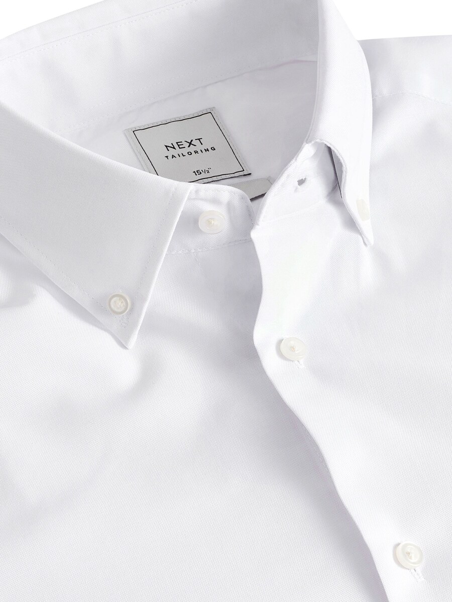 Повседневная рубашка Next Regular fit Button Up Shirt, белый — фото 3