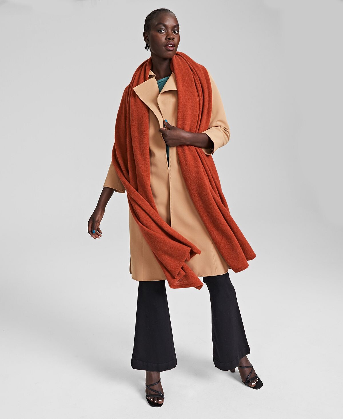 

Большой шарф из 100% кашемира Charter Club