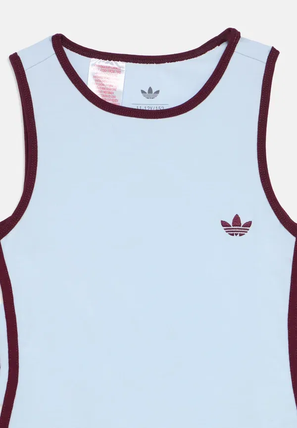 Топ майка Slim Tank Junior Top Adidas Originals, небесно-голубой/бордовый — фото 3