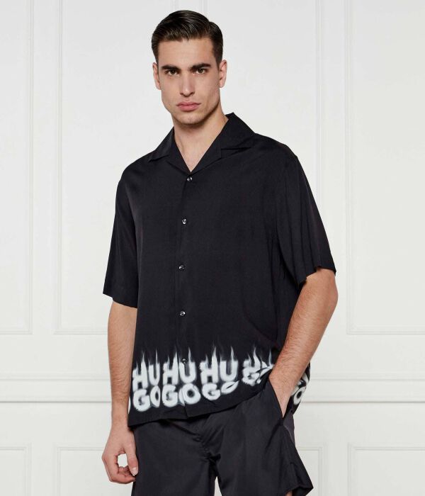 

Рубашка Эспино Relaxed fit Hugo, черный