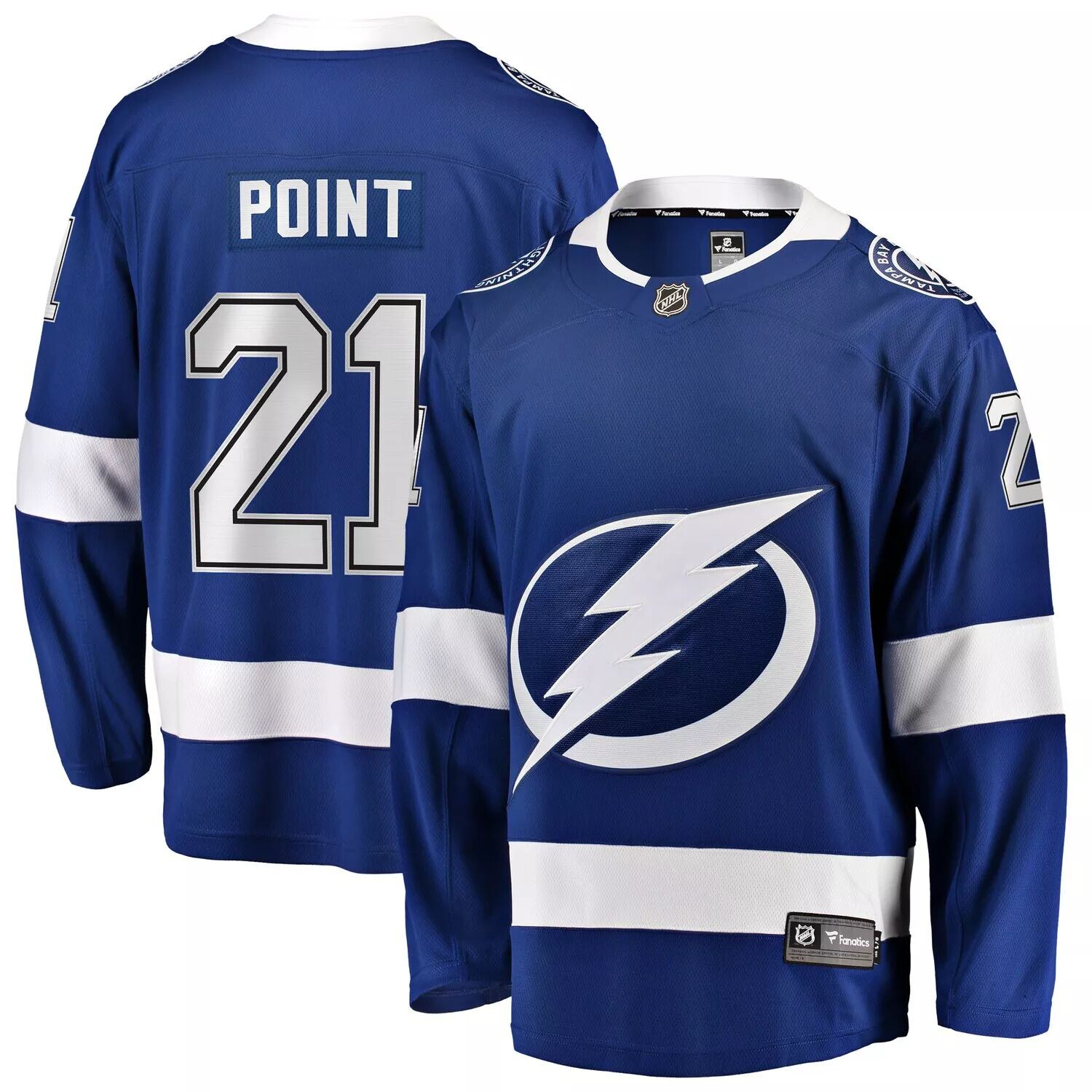 

Мужская футболка с логотипом Brayden Point Blue Tampa Bay Lightning Home Premier Breakaway Player Fanatics