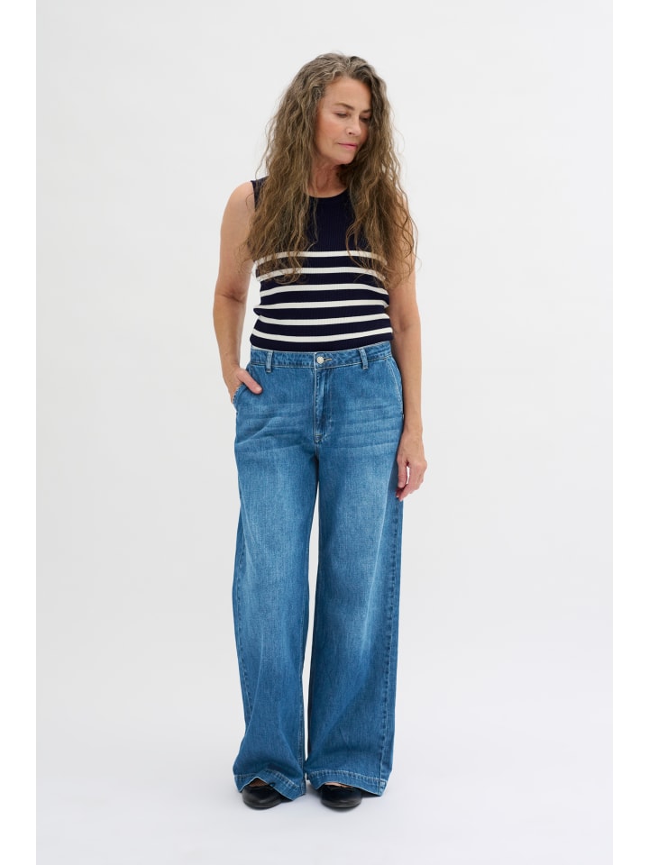 

Джинсы MaloMW свободного кроя, средне-синего винтажного цвета My Essential Wardrobe