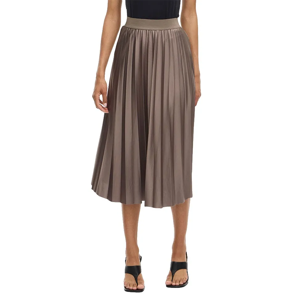 

Юбка Vila Nitban midi skirt, коричневый