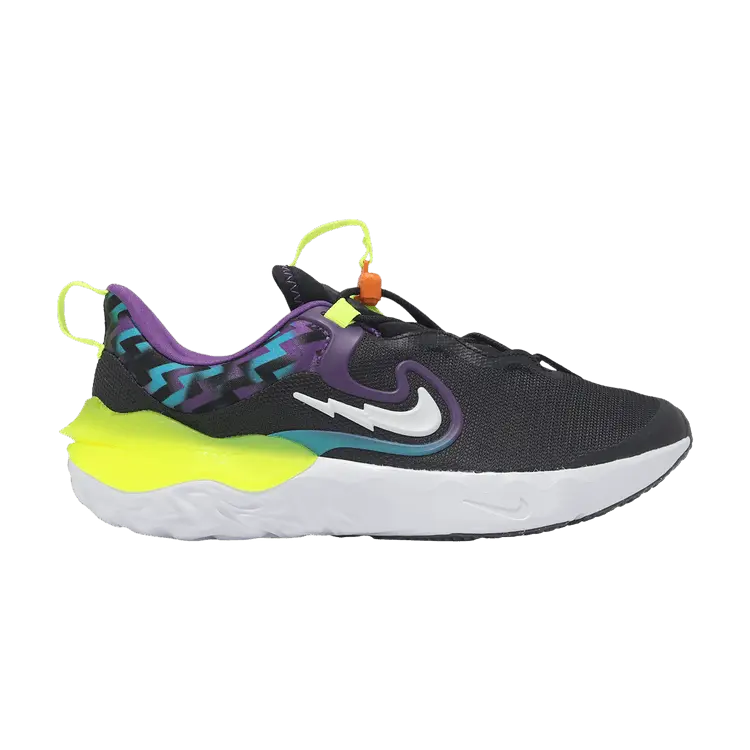 

Кроссовки Nike Run Flow SE GS 'Black Teal Nebula Volt', черный