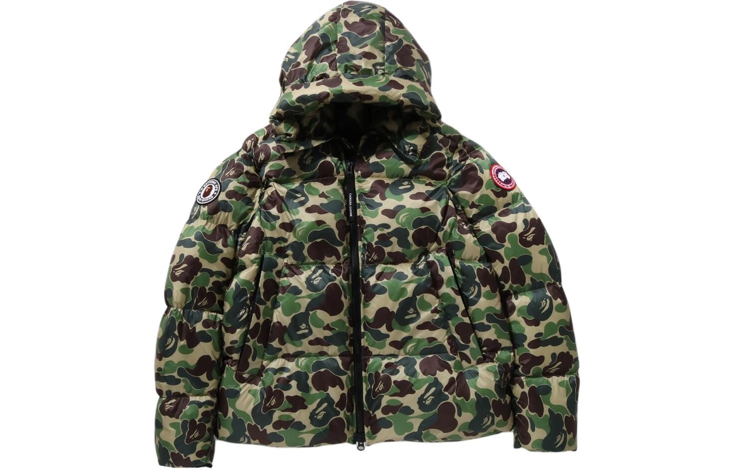 

BAPE Co-brand стеганая куртка унисекс зеленый Canada Goose