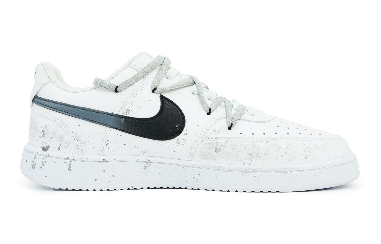 Кроссовки Nike Court Vision 1 Low-Top мужские бело-черные, атмосфера пейзажной живописи — фото 2