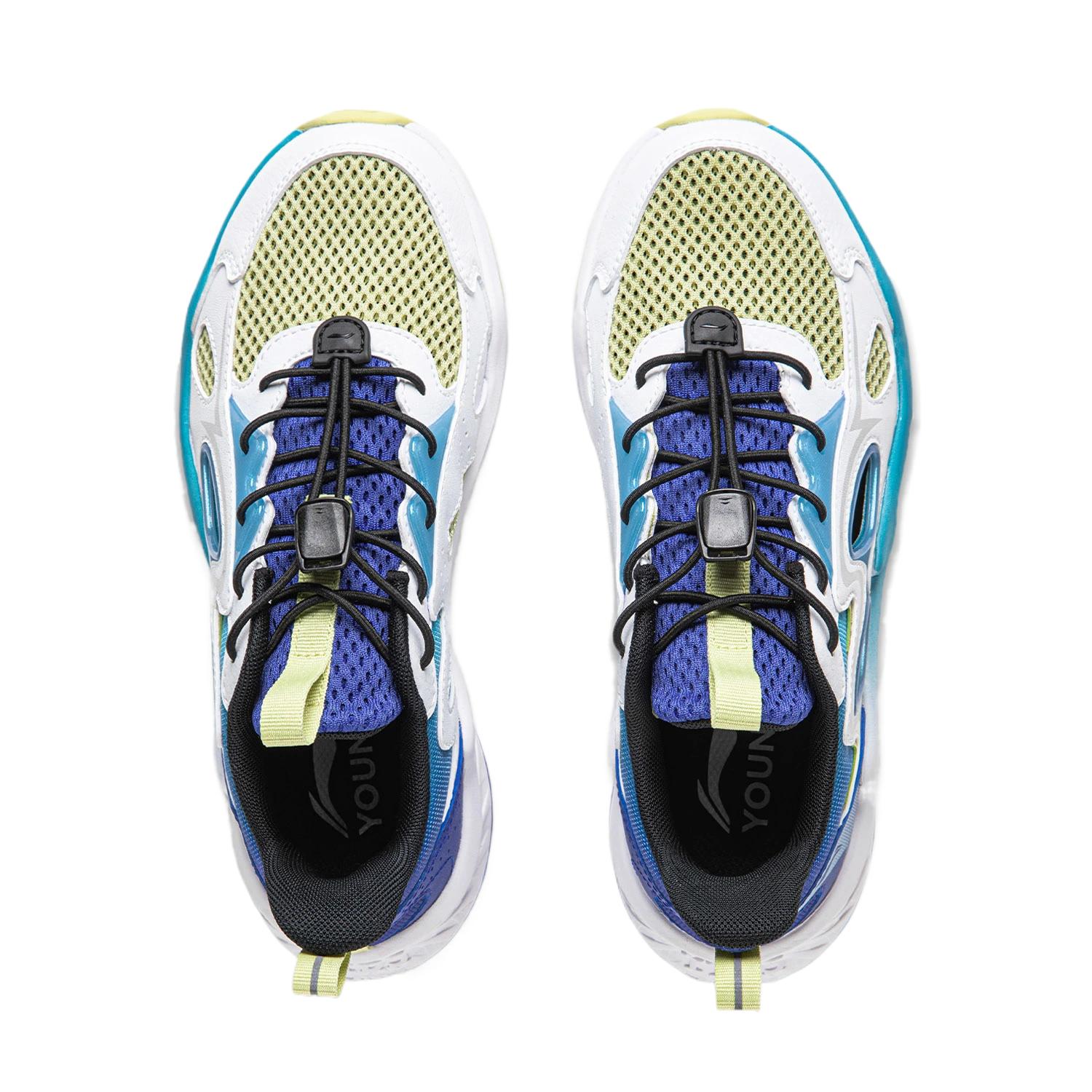 Низкие кроссовки Sportlife для детей LINING YOUNG, белый/зеленый/синий — фото 4