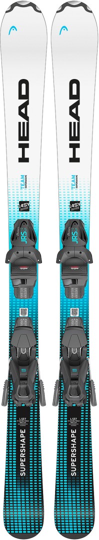 

Head Детские горные лыжи Supershape team easy ski set incl. jrs 7.5 gw ca br 78 solid black/speed blue 127
