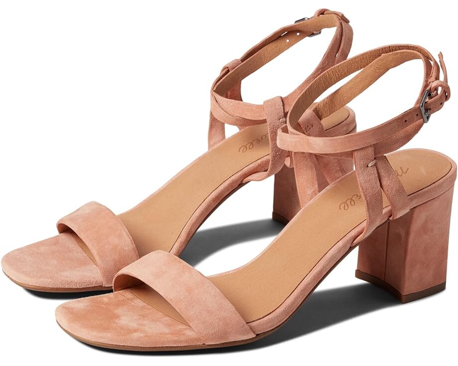 

Туфли Madewell The Loli Ankle-strap Sandal in Suede, цвет Ground Clay