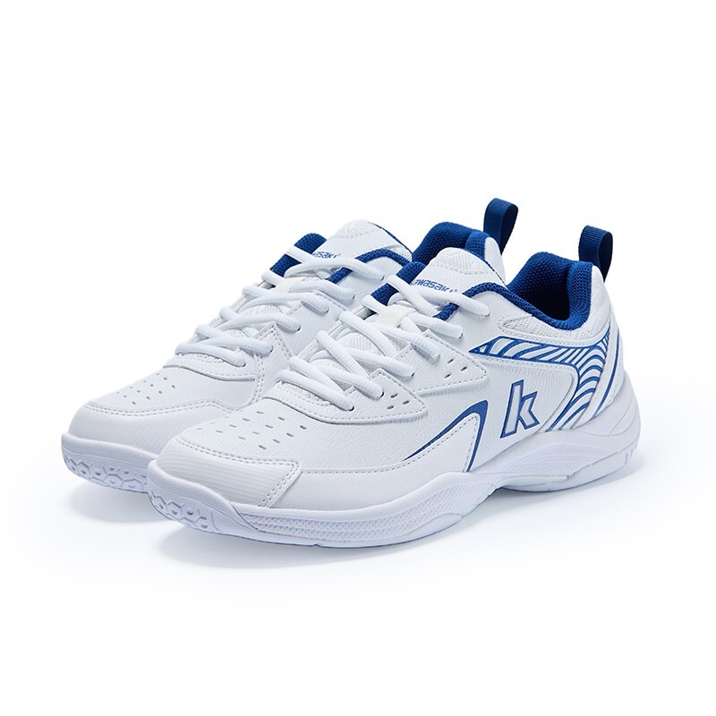 Кроссовки Kawasaki Ball Mania Series Badminton Shoes Unisex Low-top, белый/синий — фото 3