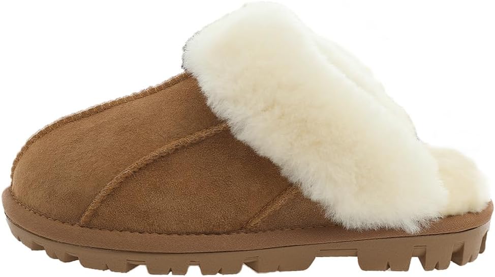 

Домашние тапочки ручной работы из коровьей кожи Hohokam, мужские и женские, больших размеров, из шерсти, Camel