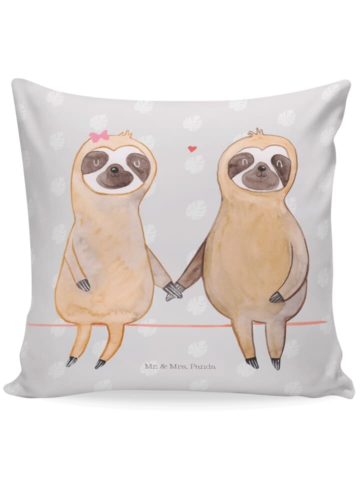 

Подушка Mr. & Mrs. Panda, серый пастельный