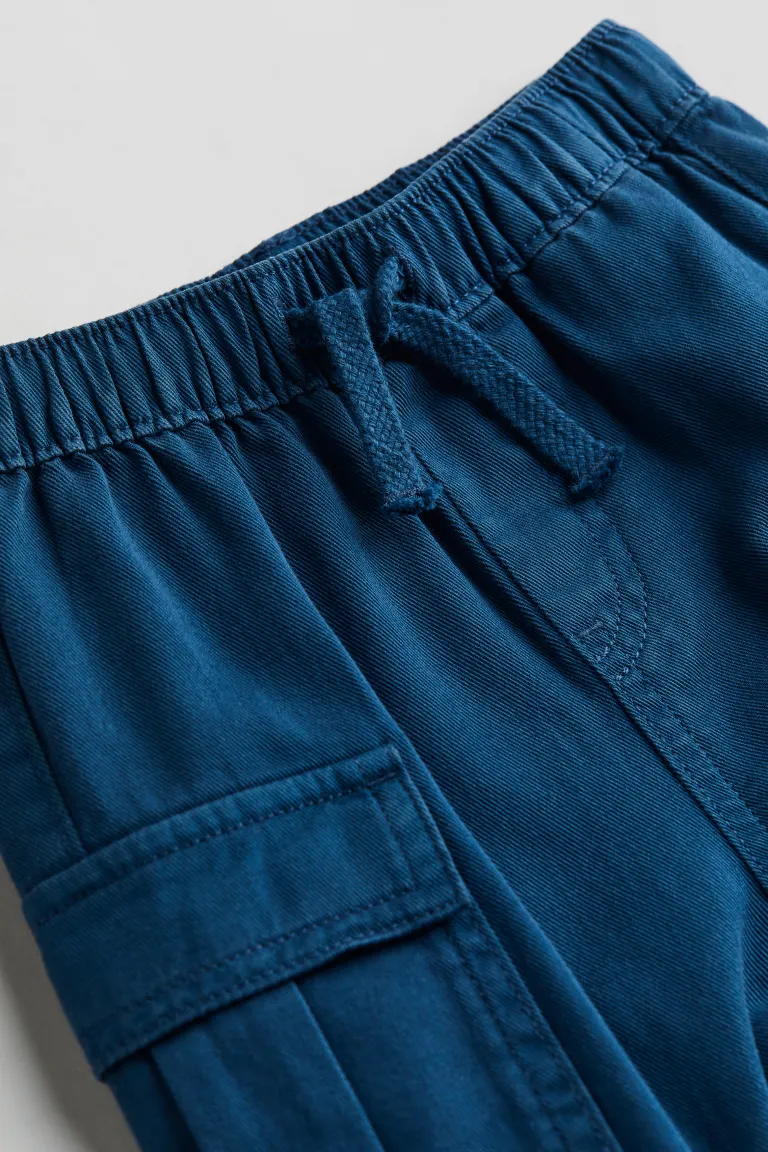 

Спортивные брюки из хлопкового твила H&M, синий