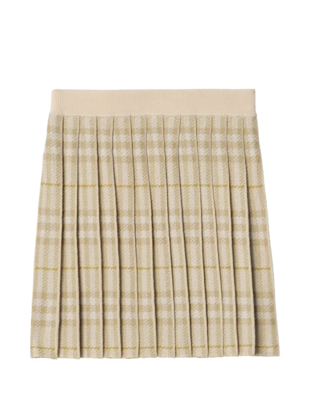 Плиссированная клетчатая юбка Burberry Kids, нейтральный