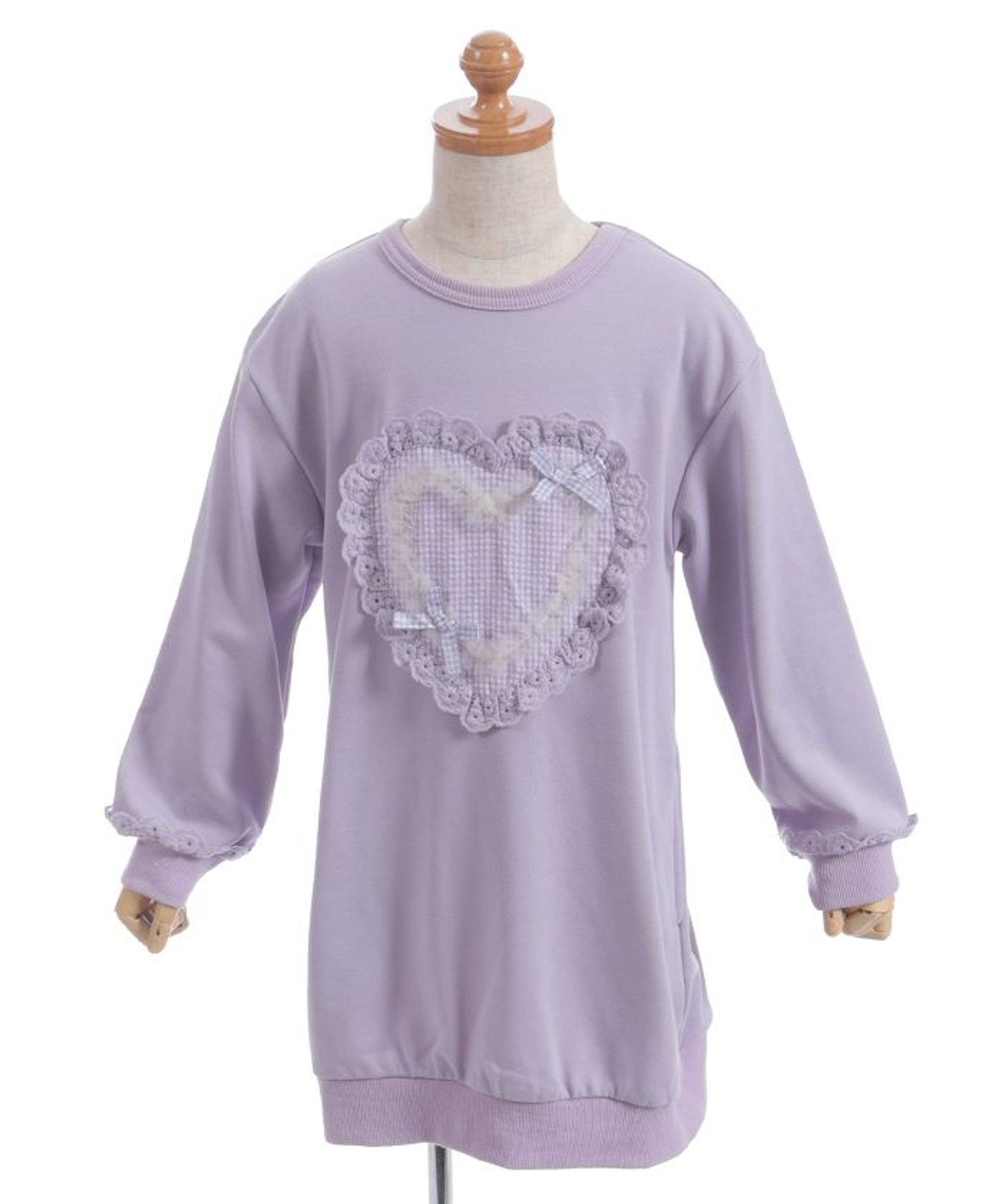 Платье с аппликацией в виде сердечек Axes femme kids, Lavender
