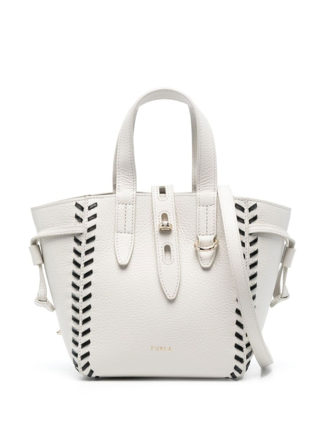 

Furla сумка-тоут с контрастной строчкой, нейтральный цвет