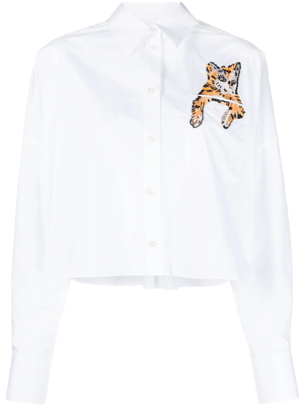 

Рубашка с пайетками MSGM, белый