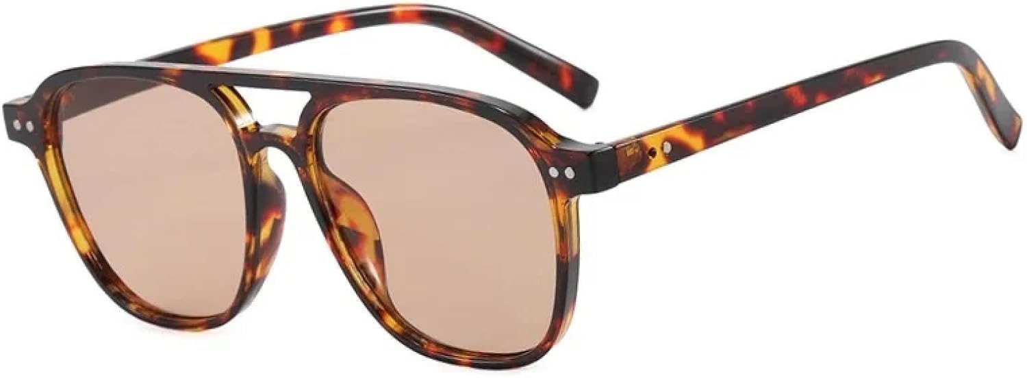 

Солнцезащитные очки с защитой от УФ-излучения UV400 | Двойная перемычка | Для женщин и мужчин | Для занятий спортом на открытом воздухе и вождения DSVIGF, Demi Light Tea