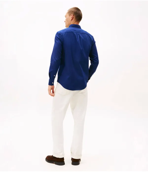 Рубашка Добби Slim fit Tommy Hilfiger, синий — фото 3