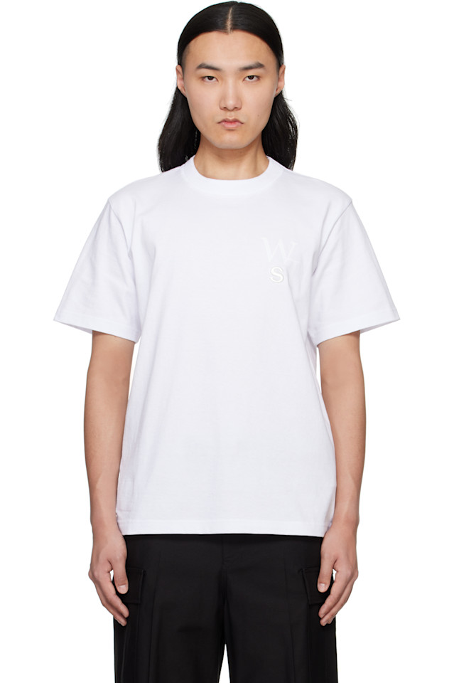 

Футболка Wtaps с флоковым принтом Sacai, белый