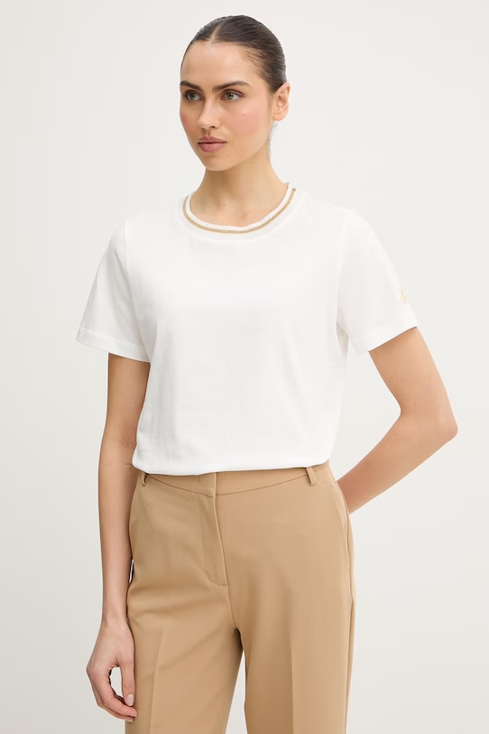 

Хлопковая футболка «балеарская Luisa Spagnoli, белый