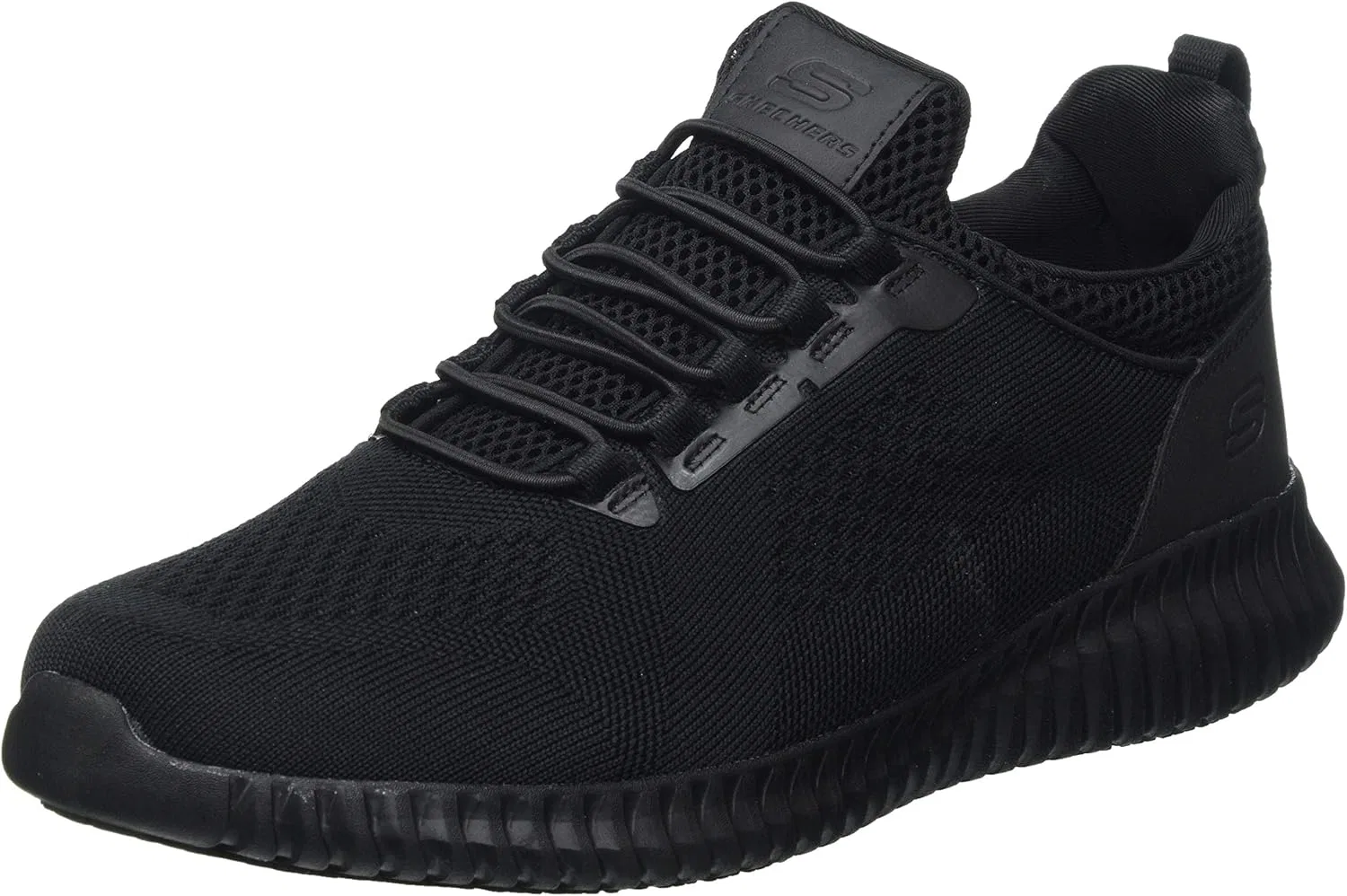 Мужские кроссовки Skechers Cessnock для работников пищевой промышленности, Black Textile Water And Stain Repellent