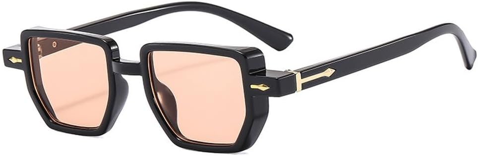 

Ретро-солнцезащитные очки Polygon для женщин с градиентным переходом цвета и защитой от УФ-излучения UV400, модные очки с заклепками в стиле панк для мужчин HVTVTLA, Black Champagne