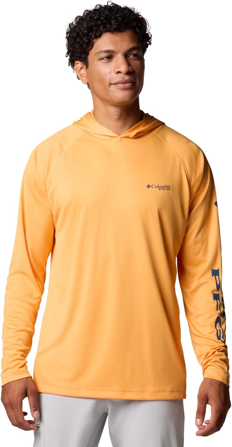 

Терминал такл сан худи для мужчин Columbia, влагоотводящий, Summer Orange/Carbon Logo, Оранжевый, Терминал такл сан худи для мужчин Columbia, влагоотводящий, Summer Orange/Carbon Logo