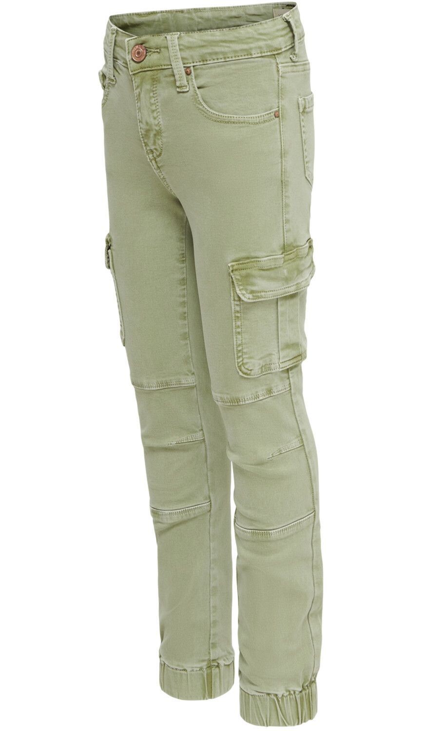 Тканевые брюки KIDS ONLY Cargo KONMISSOURI REG ANK LIFE CARGO PANT, цвет oil green — фото 3